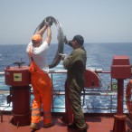 Preparation of the vessel in the Indian Ocean